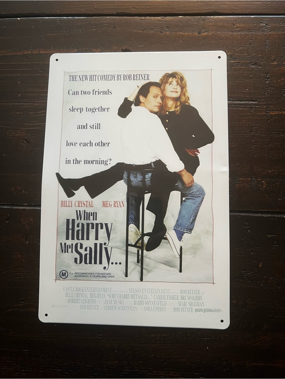 When Harry Met Sally Metal Movie Poster Sign - New